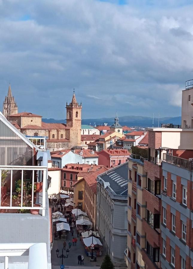 Atico Quintana I - Con Terraza, Vistas A La Ciudad, En El Centro, Con Wifi Y Garaje Apartman Oviedo Kültér fotó